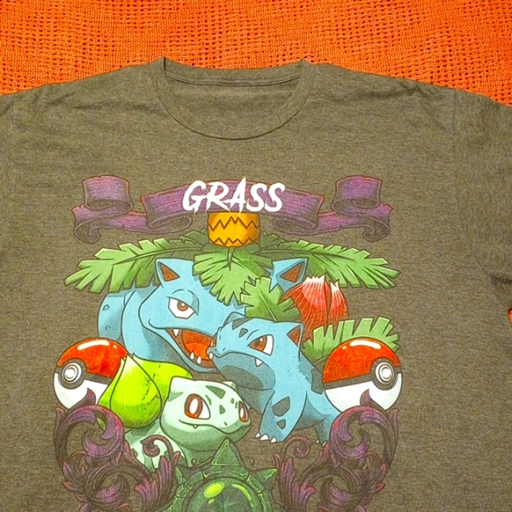 Men's XL Grass type Pokemon T-shirt